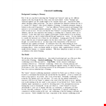 Classical Conditioning Model example document template 