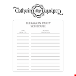 Flexagon Party Schedule Template - Plan and Organize Your Party with Ease example document template