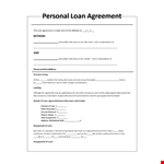 Loan Agreement Template for Borrower & Lender – Free Download example document template