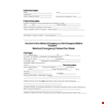 Patient Run Sheet Template example document template