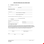 Generic Employment Verification Form example document template