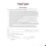 Compelling Letter of Interest Sample example document template