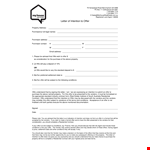 Property Offer Letter - Intention to Purchase with Conditions example document template 