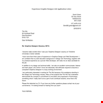 Experience Graphic Designer Application | Design Graphics Expert example document template 