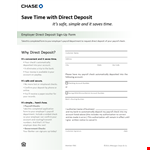 Employee Direct Deposit Form Template - Streamline Payroll with Easy Direct Deposits example document template