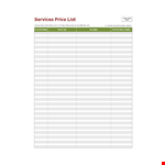 Affordable Service Price List Template for Your Phone example document template