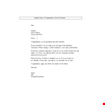 Congratulations Letter for Recent Graduation example document template 