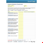 Customer Satisfaction Survey Questionnaire - Ensuring Quality at Captec example document template