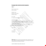 Collection of Debt Letter Template example document template