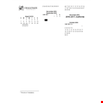 Preschool Parent Calendar Template for School | Easy-to-Use & Edit example document template