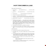 Commercial Lease Agreement Template - Simplify the landlord-tenant process example document template