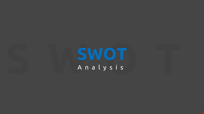 Swot Analysis PDF Example