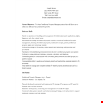 Intellectual Property Manager Resume example document template