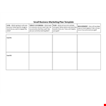Small Business Marketing Plan example document template