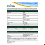 Vaccination Schedule Form example document template