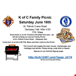 Family Picnic Flyer Template | Enjoy a Memorable Day with Loved Ones example document template 