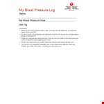 Track and Monitor Your Blood Pressure with a Daily Log example document template