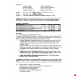 Financial Business Memo template example document template 