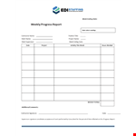 Weekly Progress Report for Contractors | Track Client's Weekly Progress example document template