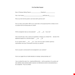 Create an Effective Job Proposal Template | Supervisor & Employee Arrangement example document template