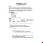 Free Professional It Resume example document template
