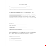 Accepting Job Offer from : Job Acceptance Letter example document template