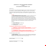 Create a Strong Partnership with a Partnership Agreement Template example document template