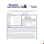 Snow Removal Contract Template example document template