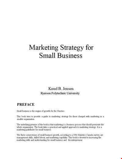 Marketing Strategy For Small Business