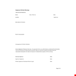 Employee Written Warning Template In Pdf example document template