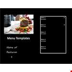 Professional Menu Templates - Get Your Menu Design Started Today example document template 