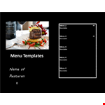 Professional Menu Templates - Get Your Menu Design Started Today example document template