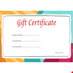 Gift Voucher Template example document template