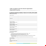 Get Relevant Policy Support with Our Project Letter of Support example document template