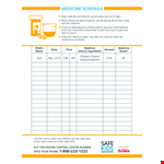 Kid's Medicine Schedule Template example document template