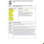 Meeting Action Notes Template example document template