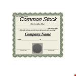 Customize Your Stock Certificates | Free Stock Certificate Template example document template