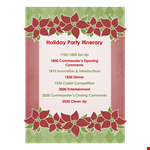 Holiday Party Template example document template