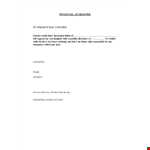 Financial Guarantee Letter Template - Public | Signature example document template