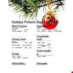 Organize Your Potluck with Our Sign-Up Sheet | Tamara & Gaspar Bringing Potato Dish example document template