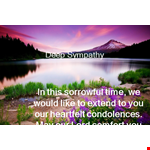 Sympathy Message Template - Express Your Sincere Condolences example document template