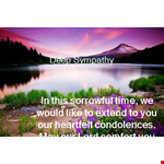 Sympathy Message Template - Express Your Sincere Condolences example document template 