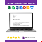 Letter of Intent Employment example document template