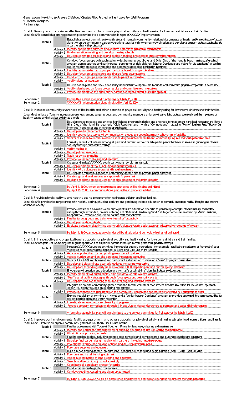 Sample Work Plan Template Excel Sample Work Plan Template Excel