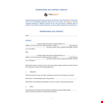 Sales Contract Agreement Template In Pdf example document template