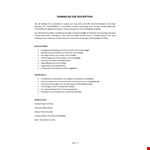 Sommelier Job Description example document template