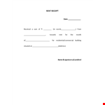 Get Your Rent Receipt Easily | Instantly Received Receipt example document template