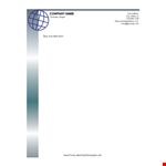 Personal Business Letterhead example document template