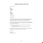 Expression Of Interest Cover Letter example document template
