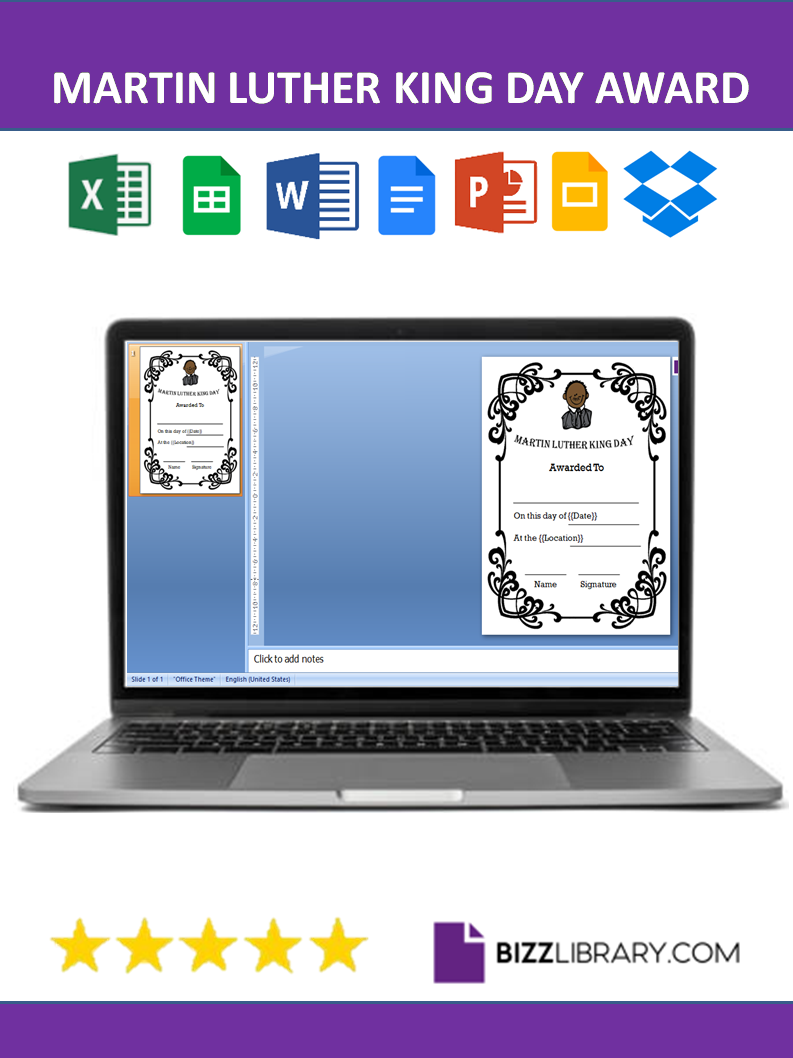martin luther king day award Main Image martin luther king day award template